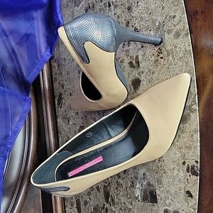 C Label patent leather heels